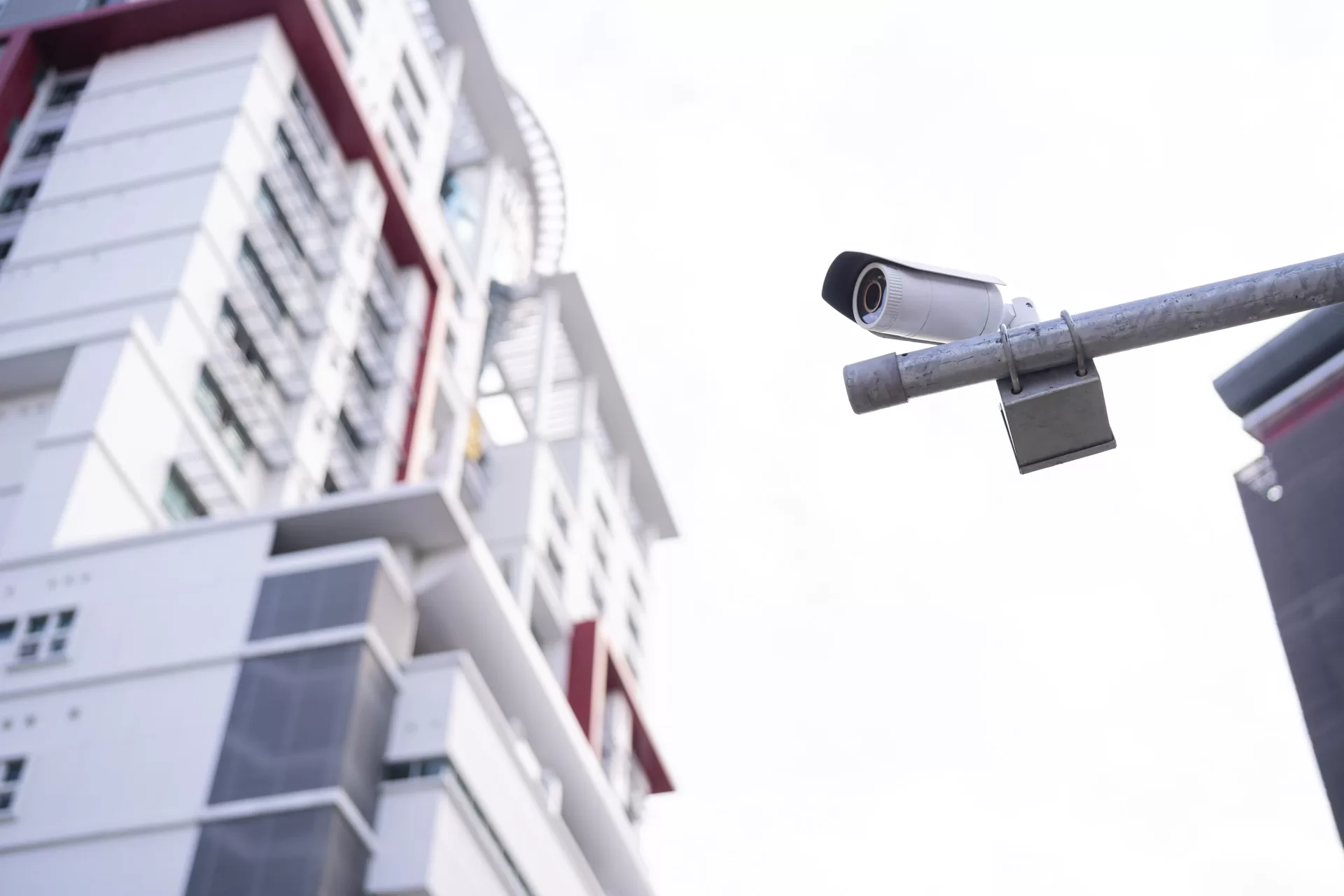 Outdoor CCTV camera in direct sunlight — heat inside the housing is what shortens its life