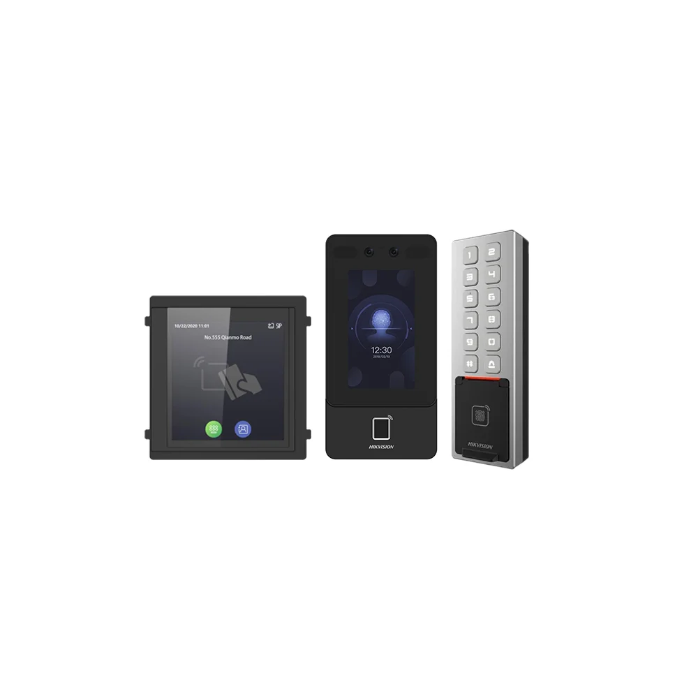 Hikvision access control reader at a secured door