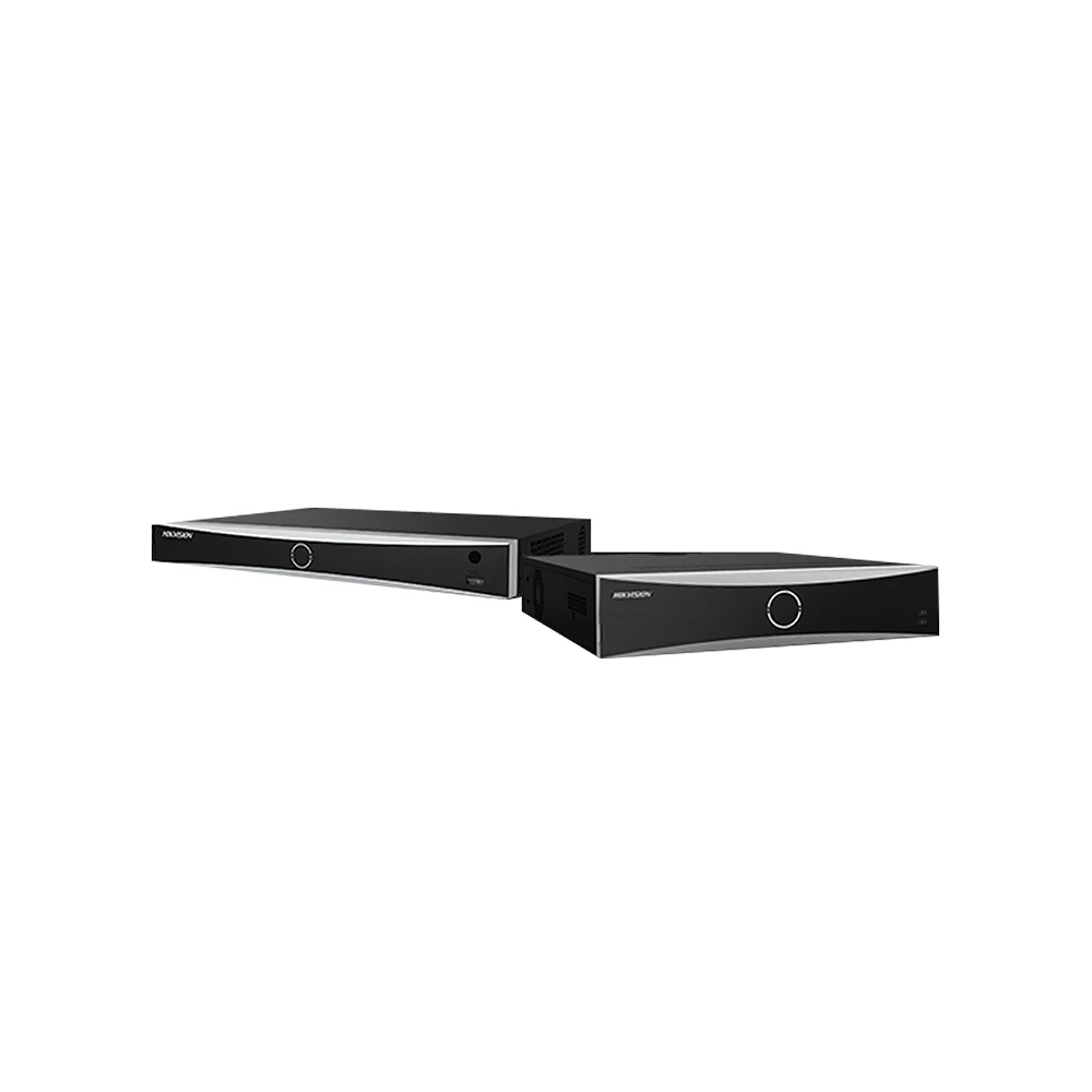 Network video recorder (NVR) with hard disk bays used for CCTV footage storage